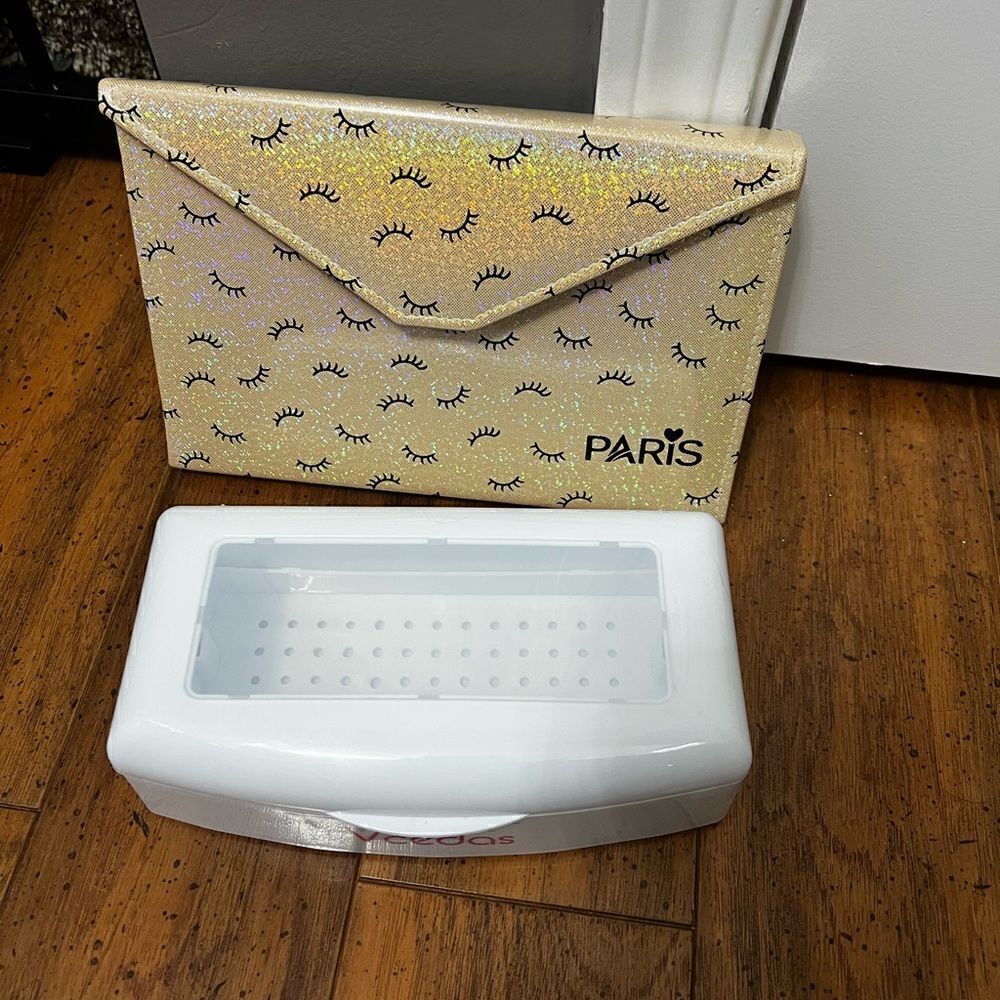 PLA paris lash academy lot, sterilizing tray, case and tweezers